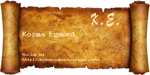 Kozma Egmont névjegykártya