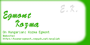 egmont kozma business card